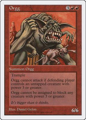 Orgg card from Fifth Edition