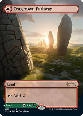 Cragcrown Pathway (Borderless) card from Secret Lair Series