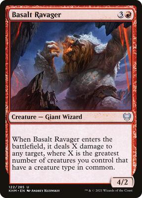 Basalt Ravager card from Kaldheim