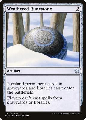 Weathered Runestone card from Kaldheim