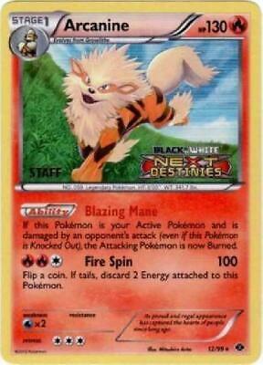 Arcanine - 12/99 (Prerelease) [Staff] card from Black and White Promos