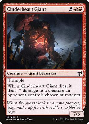 Cinderheart Giant card from Kaldheim