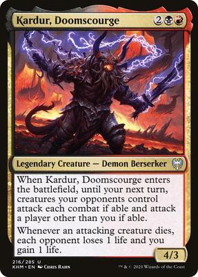 Kardur, Doomscourge card from Kaldheim