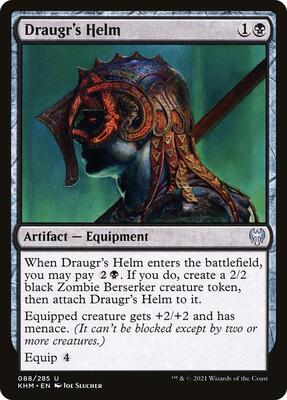 Draugr's Helm card from Kaldheim