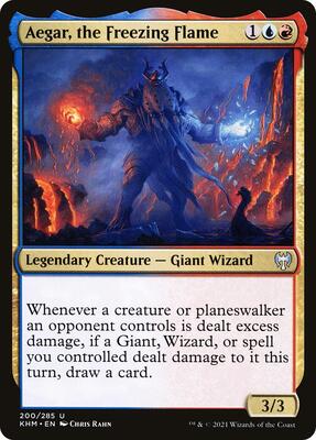 Aegar, the Freezing Flame card from Kaldheim