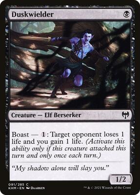 Duskwielder card from Kaldheim