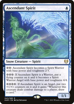 Ascendant Spirit card from Kaldheim