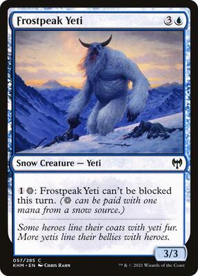 Frostpeak Yeti card from Kaldheim
