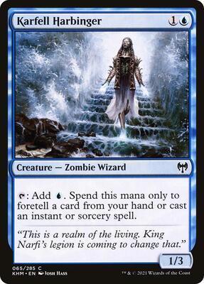 Karfell Harbinger card from Kaldheim