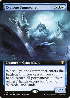 Cyclone Summoner (Extended Art) card from Kaldheim