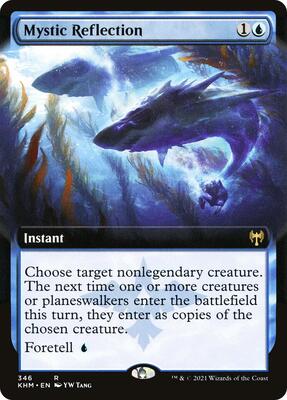 Mystic Reflection (Extended Art) card from Kaldheim