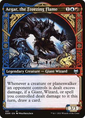 Aegar, the Freezing Flame (Showcase) card from Kaldheim