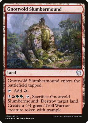 Gnottvold Slumbermound card from Kaldheim