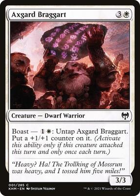 Axgard Braggart card from Kaldheim