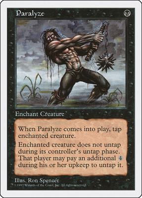 Paralyze card from Fifth Edition
