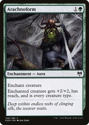 Arachnoform card from Kaldheim