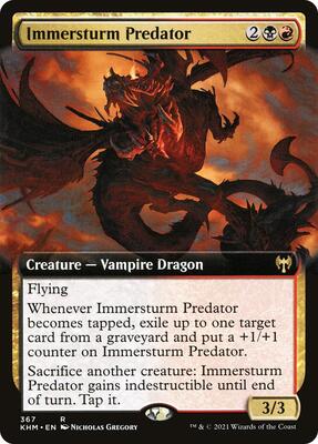 Immersturm Predator (Extended Art) card from Kaldheim
