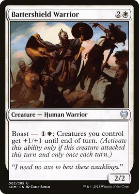Battershield Warrior card from Kaldheim