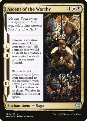 Ascent of the Worthy card from Kaldheim