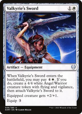 Valkyrie's Sword card from Kaldheim