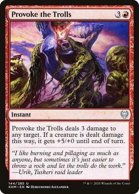 Provoke the Trolls card from Kaldheim