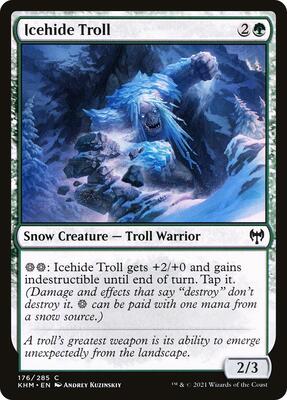 Icehide Troll card from Kaldheim