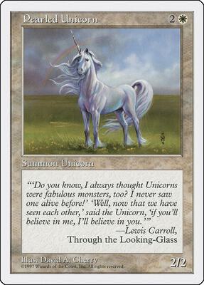 Pearled Unicorn card from Fifth Edition