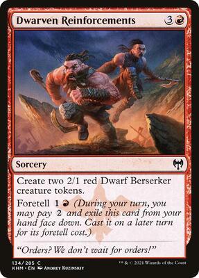 Dwarven Reinforcements card from Kaldheim
