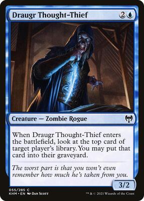 Draugr Thought-Thief card from Kaldheim