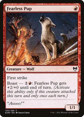 Fearless Pup card from Kaldheim
