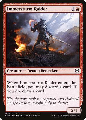 Immersturm Raider card from Kaldheim