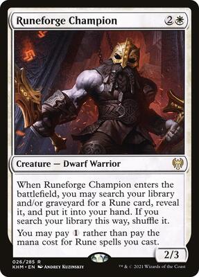 Runeforge Champion card from Kaldheim