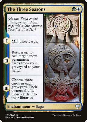 The Three Seasons card from Kaldheim