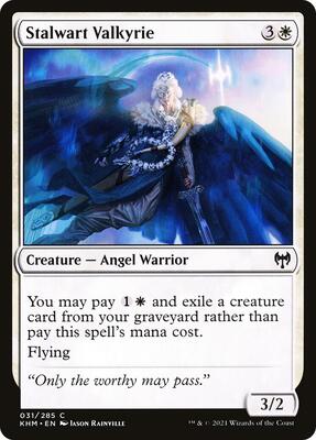 Stalwart Valkyrie card from Kaldheim