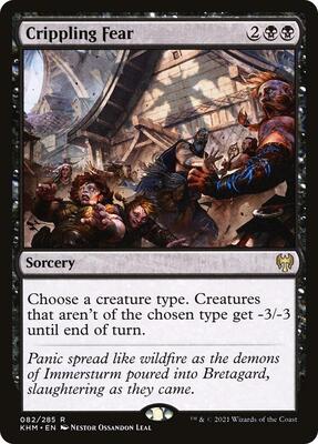 Crippling Fear card from Kaldheim