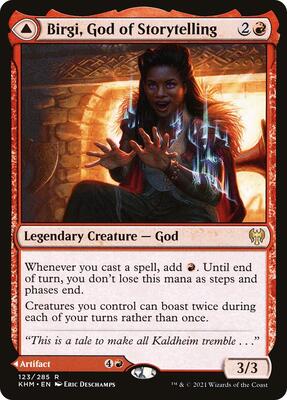 Birgi, God of Storytelling card from Kaldheim