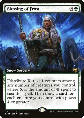 Blessing of Frost (Extended Art) card from Kaldheim