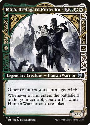 Maja, Bretagard Protector (Showcase) card from Kaldheim