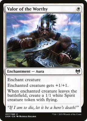 Valor of the Worthy card from Kaldheim