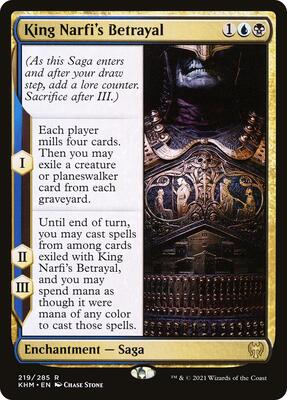 King Narfi's Betrayal card from Kaldheim