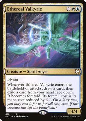 Ethereal Valkyrie card from Commander: Kaldheim