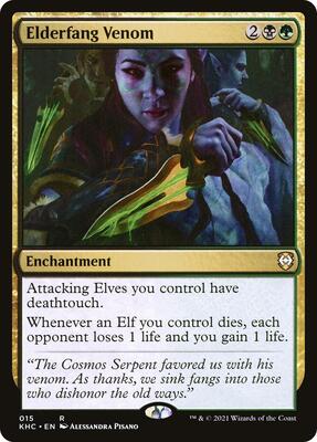 Elderfang Venom card from Commander: Kaldheim