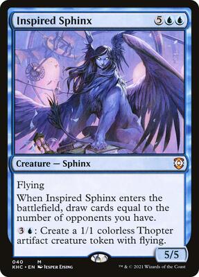 Inspired Sphinx card from Commander: Kaldheim