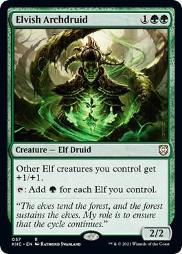 Elvish Archdruid card from Commander: Kaldheim