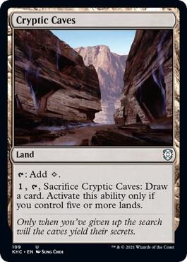 Cryptic Caves card from Commander: Kaldheim