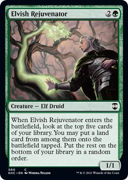 Elvish Rejuvenator card from Commander: Kaldheim