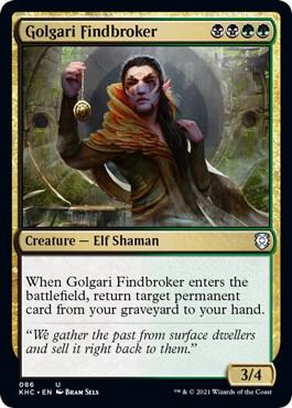 Golgari Findbroker card from Commander: Kaldheim