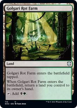 Golgari Rot Farm card from Commander: Kaldheim