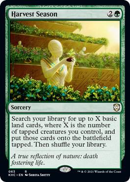 Harvest Season card from Commander: Kaldheim