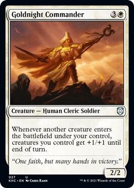 Goldnight Commander card from Commander: Kaldheim